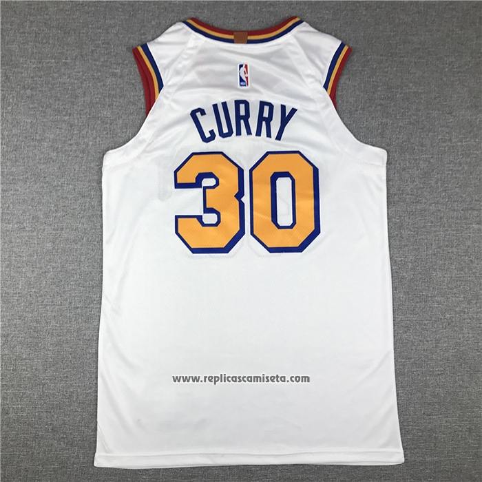 Camiseta Golden State Warriors Stephen Curry #30 Classic Edition Blanco